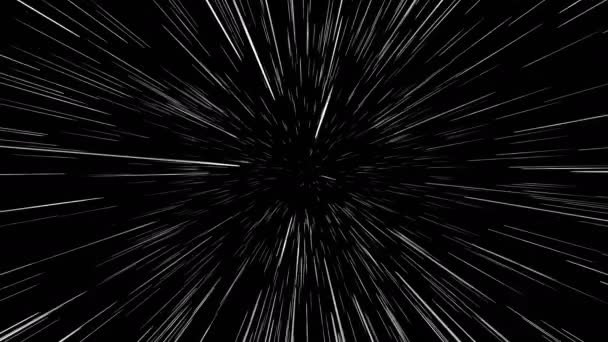 Space Warp Light Speed Animation — Stock Video