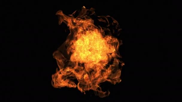 Požární Výbuch Kamery Pomocí Alfa Kanálu — Stock video