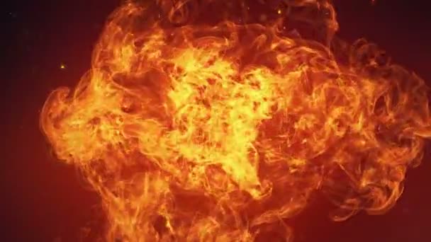 Feuerexplosion Vor Laufender Kamera — Stockvideo