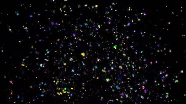 Kleurrijke Confetti Boom — Stockvideo