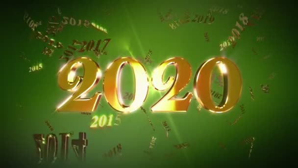 Ano Novo 2020 Animação Loopable Fundo — Vídeo de Stock