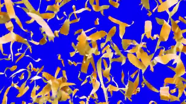Boucle Confetti Fond Coloré Avec Clé Chroma Mouvement Lent — Video