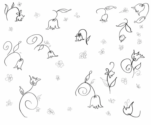 siyah ve beyaz dikişsiz çiçek