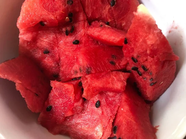 Taze tatlı, yakın karpuz arkaplanı 