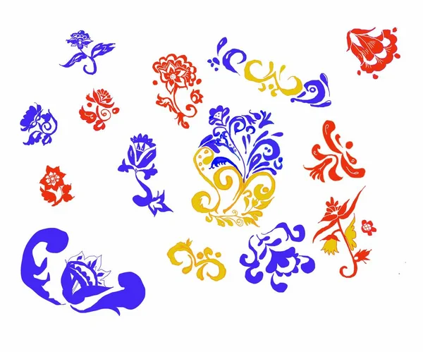 desenli çiçek desenleri, el çizimleri, jakop çiçekleri ve çiçek desenleri.