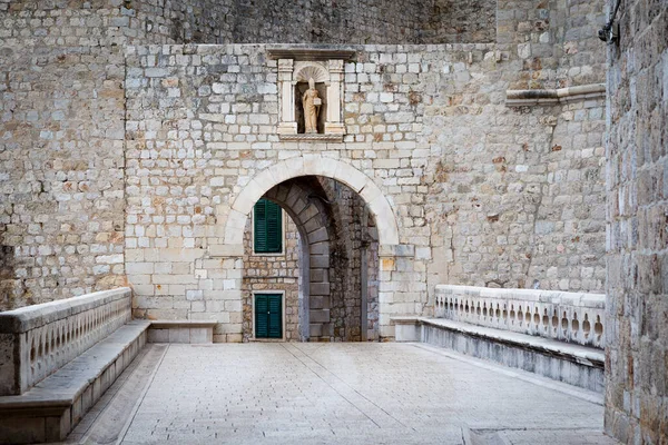 Eski Dubrovnik Kasabası Hırvat Stok Resim