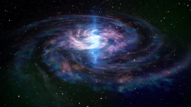 Σπειροειδής Γαλαξίας Στο Βαθύ Διάστημα Κινούμενα Σχέδια — Αρχείο Βίντεο