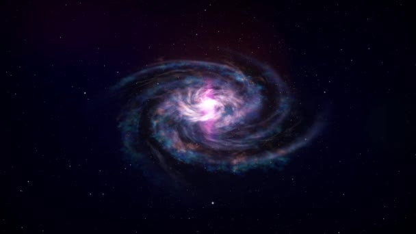 Galaxia Espiral Espacio Profundo Animación — Vídeos de Stock