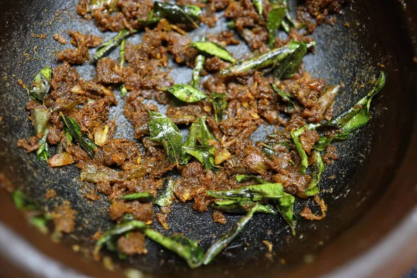 Mathi Pollichathu Preparação Estilo Kerala Peixe Sardinha Peixe Marinado Com — Fotografia de Stock