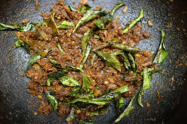 Mathi Pollichathu Preparação Estilo Kerala Peixe Sardinha Peixe Marinado Com — Fotografia de Stock