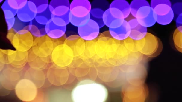 Blurred Background Abstract Bokeh Look Christmas New Year Lights — 비디오