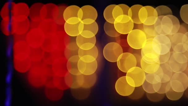 Blurred Background Abstract Bokeh Look Christmas New Year Lights — Stock Video