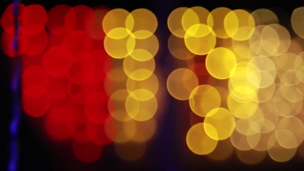 Sfondo Sfocato Astratto Bokeh Guardare Luci Natale Capodanno — Video Stock