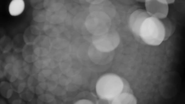 Negro Blanco Borroso Abstracto Bokeh Fondo Negro Para Telón Fondo — Vídeos de Stock