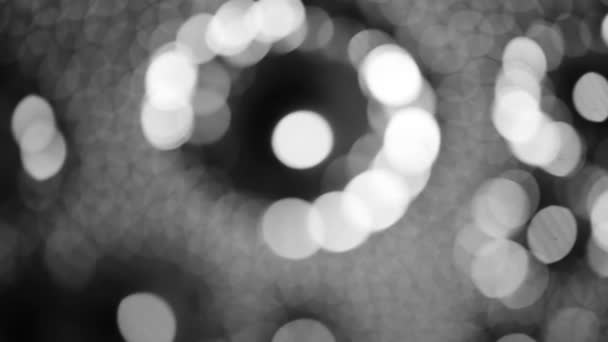 Zwart Wit Wazig Abstracte Bokeh Zwarte Achtergrond Voor Achtergrond Twinkelde — Stockvideo