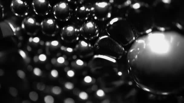 Schwarz Weiß Verschwommene Abstrakte Bokeh Schwarzen Hintergrund Für Hintergrund Funkelt — Stockvideo