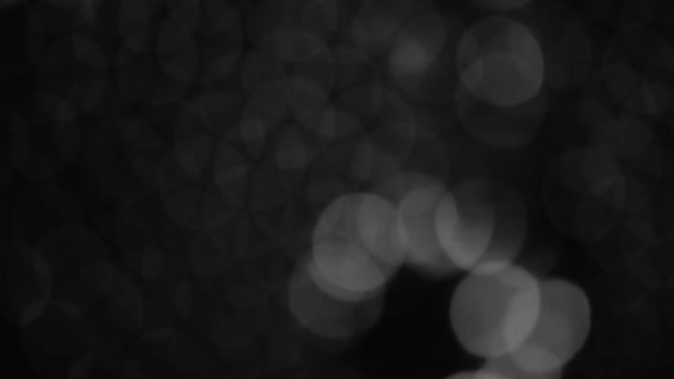 Чорно Білий Розмитий Абстрактний Боке Чорний Фон Фону Блимає Яскравий — стокове відео