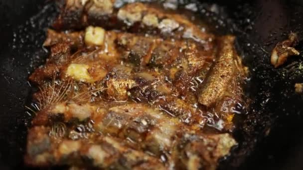 Smakrika Och Kryddiga Sardiner Fisk Stek Från Södra Indiska Kerala — Stockvideo