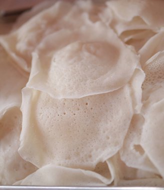 Appam, Palappam, Kallappam, vella appam, parotta, Roti veya Chapati geleneksel Kerala kahvaltısı..