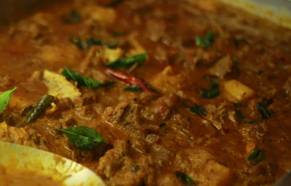 Dél Indiai Étel Fűszeres Marhahús Sült Kerala India Oldalsó Étel — Stock Fotó