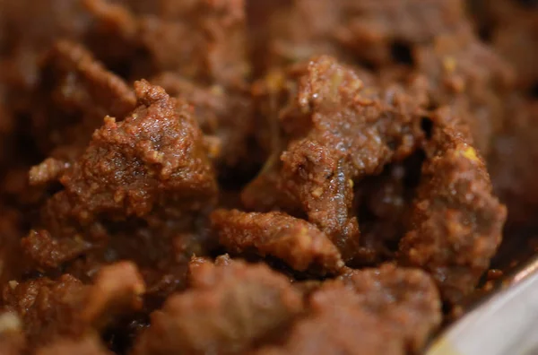 Piatto Indiano Del Sud Carne Piccante Friggere Kerala India Contorno — Foto Stock