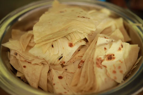 Roti Eller Chapati Populär Traditionell Indiansk Frukost Mat — Stockfoto