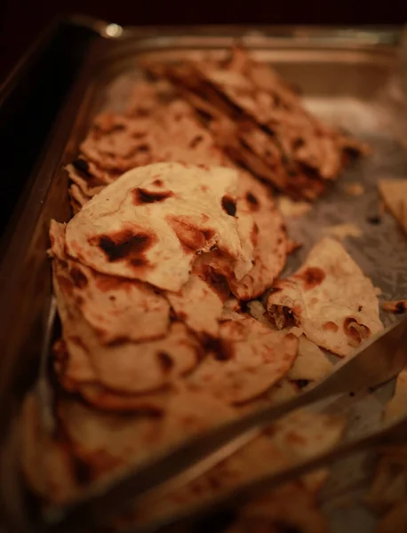 Roti Chapati Popular Desayuno Tradicional Indio —  Fotos de Stock