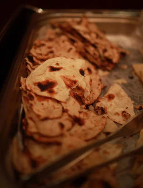 Roti Chapati Popular Desayuno Tradicional Indio —  Fotos de Stock