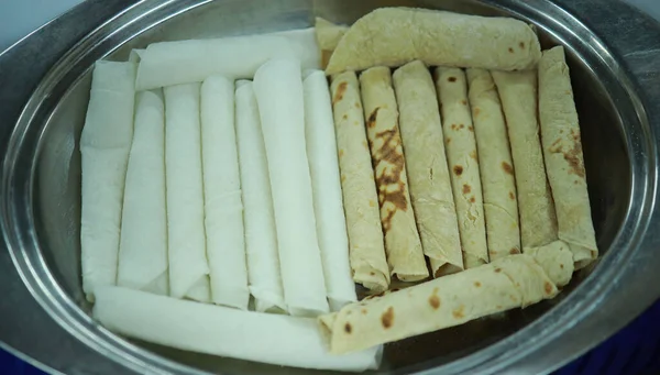 Roti Chapati Popular Desayuno Tradicional Indio —  Fotos de Stock