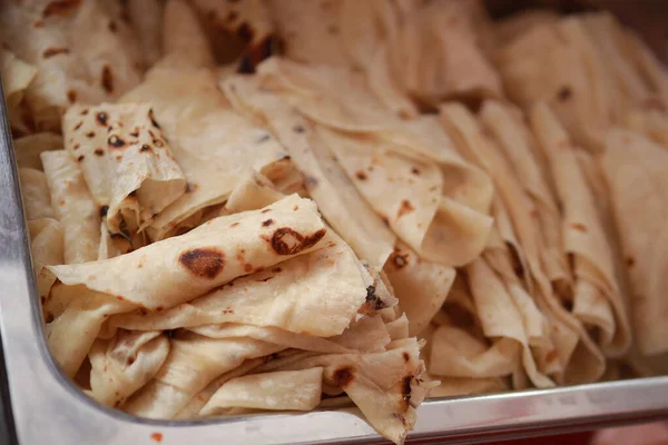 Roti Eller Chapati Populär Traditionell Indiansk Frukost Mat — Stockfoto