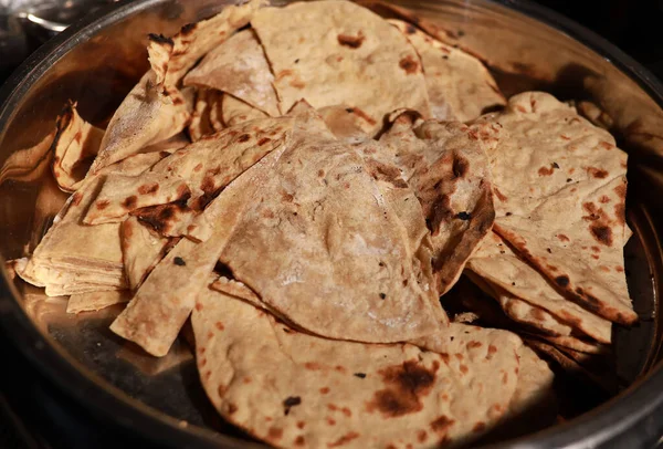 Roti Chapati Popular Desayuno Tradicional Indio —  Fotos de Stock