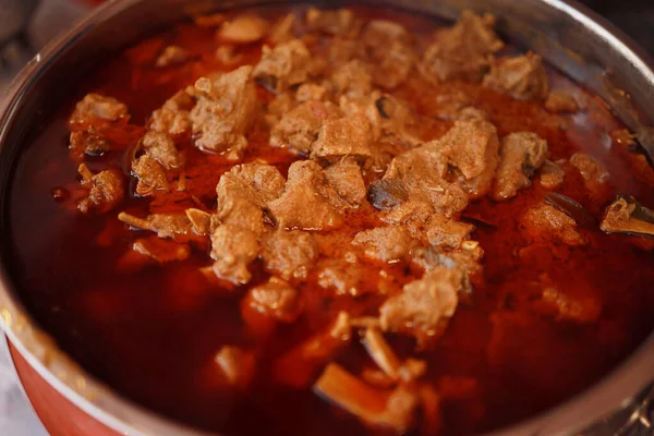 Chicken Curry Rezept Indischen Stil Würzig Und Lecker Chicken Curry — Stockfoto