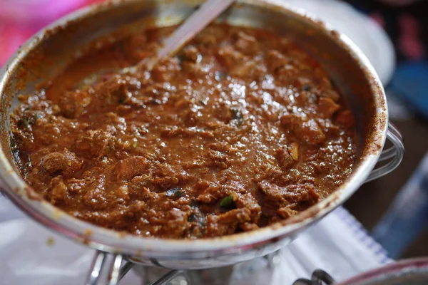 Indiai Stílusú Csirke Curry Recept Fűszeres Ízletes Csirkés Curry — Stock Fotó