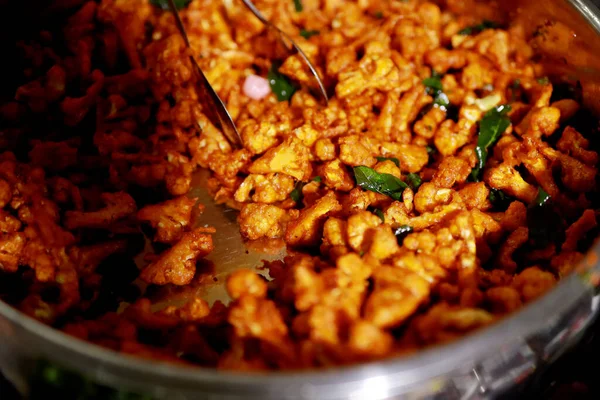 Gobi Mandschurisch Easy Crispy Indian Restaurant Style Rezept — Stockfoto