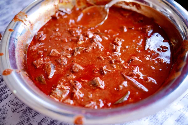 Kryddig Och Smakrik Indisk Fisk Curry Recept — Stockfoto