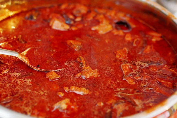 Würzige Und Leckere Indische Fisch Curry Rezept — Stockfoto