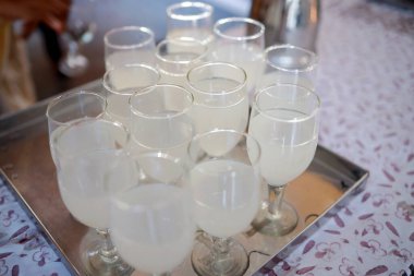 Düğün Yemeği Meyve Suyu Tarzı. Hindistan 'a Hoşgeldiniz Taze meyve suyu için .