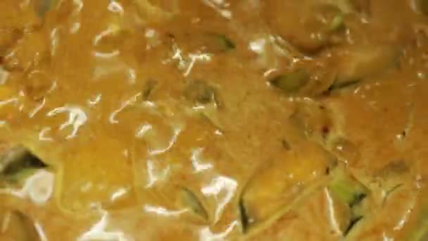 Hem Gjort Kyckling Curry Recept Kryddig Och Smakrik Kycklingcurry — Stockvideo