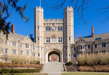 Princeton, New Jersey - Şubat, 2019: Princeton Üniversitesi'nde özel bir Ivy League New Jersey, ABD üniversitedir.