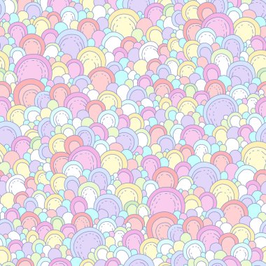 Pembe, sarı ve mor renkli ölçekler. İllüstrasyon, pop sanat tarzı. Dikişsiz soyut desen tasarım ve decoratio için