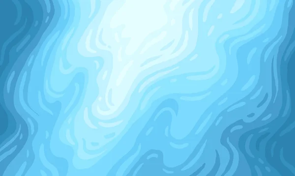 蓝色水下背景与灯光波 为您的设计和温馨提供明亮的背景 — 图库矢量图片