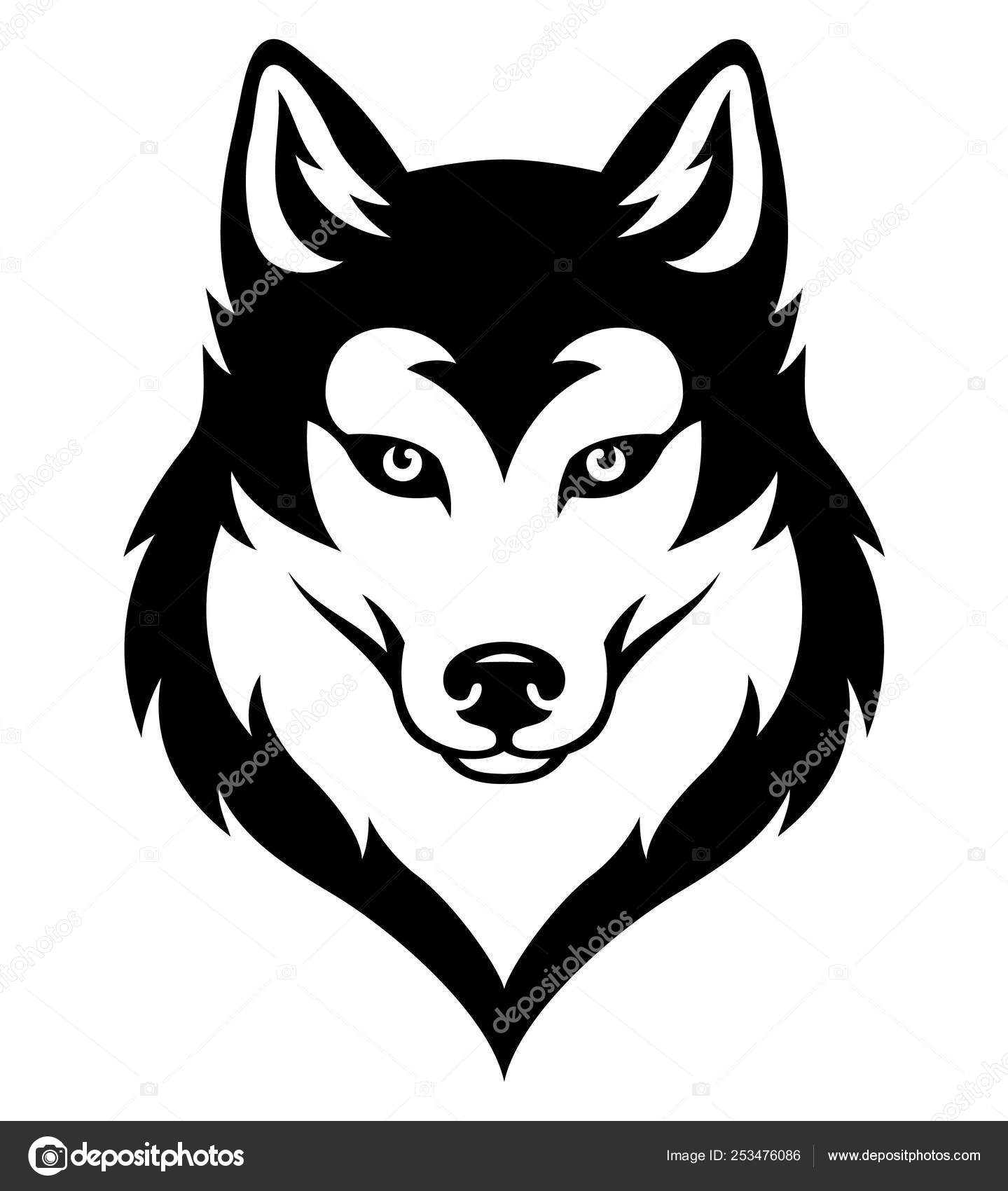 Image vectorielle Emblème de la tête husky par ©reinekke - 253476086, image size:1439x1700