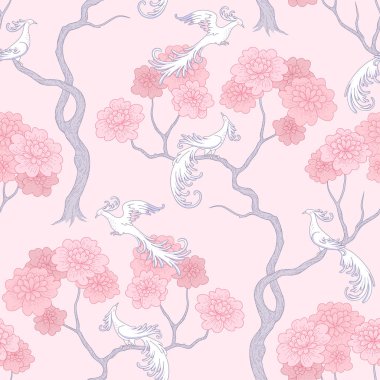 Sakura ağacı desen