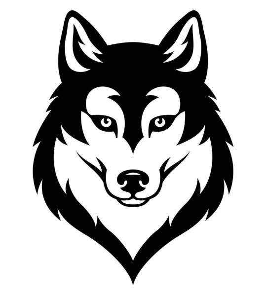 Tête de chien Husky — Image vectorielle