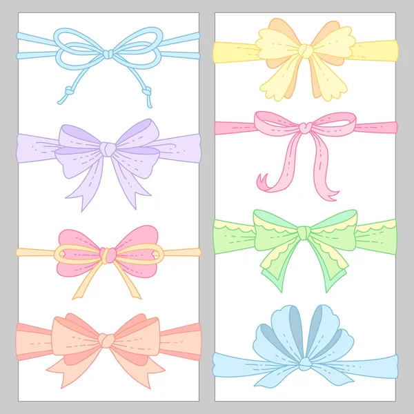 Cute color ribbons — Stock Vector