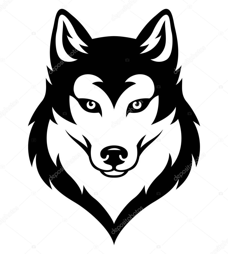 husky head emblem