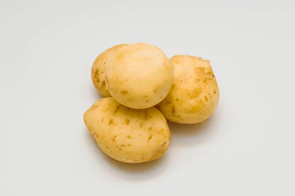 Fresh Potatoes White Background — Stock Photo, Image