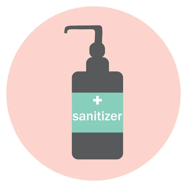 Sanitizer Bottle Medical Icon Vector Flat Illustration Symbols Web Apps — Stock Vector