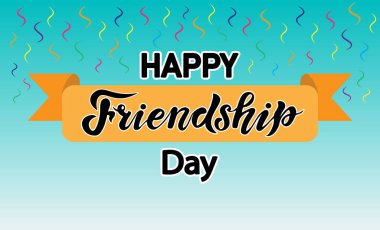 Mutlu arkadaşlık günleri, geçmiş, el yazısı mektupları, el yazısı vektör çizimleri, uluslararası tatil,