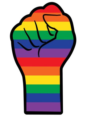 lgbtq + harf dizaynı; poster, logo veya yazdırma için hat metni. Hepsi aşk için, herkes için aşk. eşitlik eli